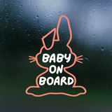 Custom Dye Cut Vinyl Bunny Baby On Board Decal