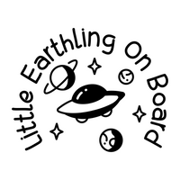 baby on board decal, baby on board decals, baby on board sticker, dye cut vinyl baby on board decal, get decaled, vinyl stickers, dye cut vinyl baby on board decal, decal shop, earthling on board