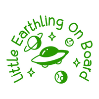 baby on board decal, baby on board decals, baby on board sticker, dye cut vinyl baby on board decal, get decaled, vinyl stickers, dye cut vinyl baby on board decal, decal shop, earthling on board