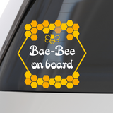 Die Cut Vinyl Bae-B ee On Board Decal