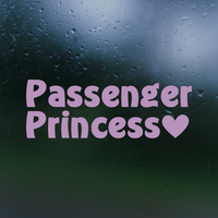 Dye Cut Vinyl Passenger Princess Funny Car Decal