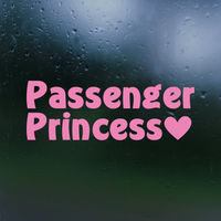 Dye Cut Vinyl Passenger Princess Funny Car Decal