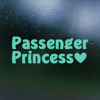 Dye Cut Vinyl Passenger Princess Funny Car Decal