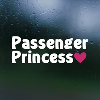 Dye Cut Vinyl Passenger Princess Funny Car Decal
