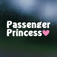 Dye Cut Vinyl Passenger Princess Funny Car Decal