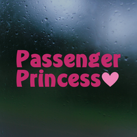 Dye Cut Vinyl Passenger Princess Funny Car Decal