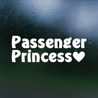 Dye Cut Vinyl Passenger Princess Funny Car Decal