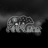 Die Cut Vinyl Decal - Wildflower Mama Bear & Cubs