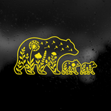 Die Cut Vinyl Decal - Wildflower Mama Bear & Cubs