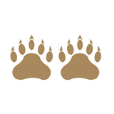 Die Cut Vinyl Bear Paw Silhouette Car / Truck Decals