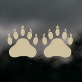 Die Cut Vinyl Bear Paw Silhouette Car / Truck Decals