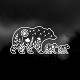 Die Cut Vinyl Decal - Wildflower Mama Bear & Cubs