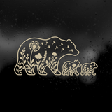 Die Cut Vinyl Decal - Wildflower Mama Bear & Cubs