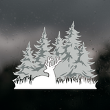 Die Cut Vinyl Bedding Buck Scene Decal