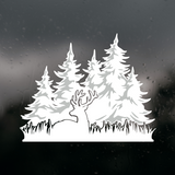Die Cut Vinyl Bedding Buck Scene Decal