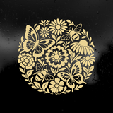 Die Cut Vinyl Decal - Floral Bloom Butterfly & Bee