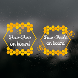 Die Cut Vinyl Bae-B ee On Board Decal
