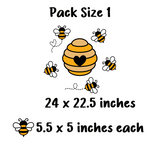 Die Cut Vinyl Wall Decal Pack - Bee Hive Nursery Set