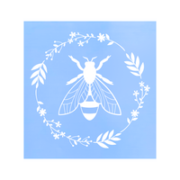Beautiful Bee Wreath Die Cut Vinyl Decal - Vehicle Decal, Window Decal