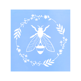Beautiful Bee Wreath Die Cut Vinyl Decal - Vehicle Decal, Window Decal