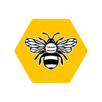 Honeycomb Bee Decal - Waterproof Die Cut Vinyl Decal Sticker