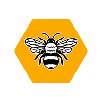 Honeycomb Bee Decal - Waterproof Die Cut Vinyl Decal Sticker