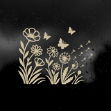 Die Cut Vinyl Decal - Wildflower Butterfly