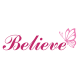 Die Cut Vinyl 'Believe' Butterfly Decal