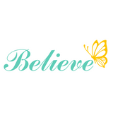 Die Cut Vinyl 'Believe' Butterfly Decal