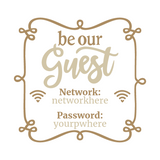 Die Cut Vinyl WIFI Info Customizable Wall Decal