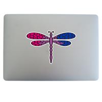 Bisexual Pride Dragonfly Waterproof Sticker
