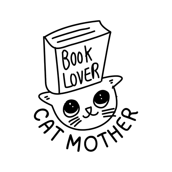 Book Lover Cat Mother Decal - Waterproof Die Cut Vinyl Decal