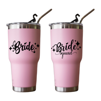 Die Cut Vinyl Bride / Bride Squad Decal Pack For Tumblers, Wine Glasses, Crafts