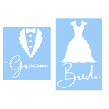 wedding decal, bride decal, groom decal, bride tumbler decal, groom tumbler decal, decal shop, get decaled canada