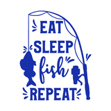 Fishing Decal 'Eat Sleep Fish Repeat'