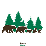 Die Cut Vinyl Bear Family Of 5 Decal - Vehicle / Window / Trailer Decal - Get Decaled