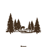 Die Cut Vinyl Outdoor Doe & Fawn Scene Decal - Vehicle / Window / Camper Decal - Get Decaled