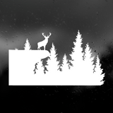 Die Cut Vinyl Buck On A Cliff Silhouette - Get Decaled