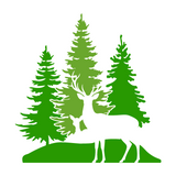 Die Cut Vinyl Buck And Fawn Forest Scene Decal - Get Decaled