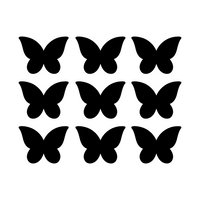 Butterfly Screen Door Decals - Oracal 751 Vinyl - Pack of 9