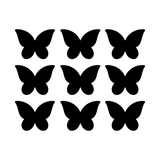 Butterfly Screen Door Decals - Oracal 751 Vinyl - Pack of 9