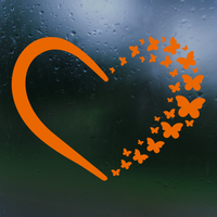 Butterfly Heart Decal Sticker for Car, Truck, Windshield, Laptop & More