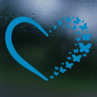 Butterfly Heart Decal Sticker for Car, Truck, Windshield, Laptop & More