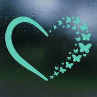 Butterfly Heart Decal Sticker for Car, Truck, Windshield, Laptop & More