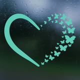 Butterfly Heart Decal Sticker for Car, Truck, Windshield, Laptop & More