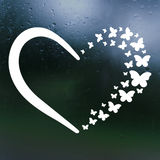 Butterfly Heart Decal Sticker for Car, Truck, Windshield, Laptop & More