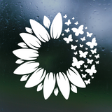 Butterfly Sunflower Decal Sticker for Car, Truck, Windshield, Laptop & More