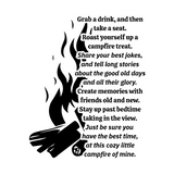New Die Cut Vinyl Campfire Quote Decal By Get Decaled For Trailers / Campers