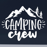 Die Cut Vinyl "Camping Crew" Decal - Car Decal, Truck Decal, Camper Decal - Get Decaled