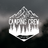 New 2026 Waterproof Die Cut Vinyl "Camping Crew" Decal